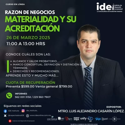 RAZÓN DE NEGOCIOS MATERIALIDAD Y SU ACREDITACIÓN