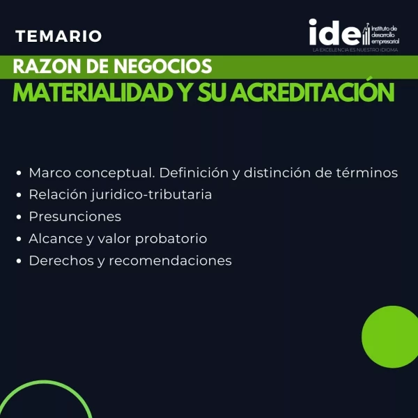 RAZÓN DE NEGOCIOS MATERIALIDAD Y SU ACREDITACIÓN - Imagen 3